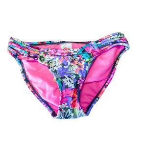 Xhilaration Women's Bikini Bottom Extra Small Botanical Jasmine Print Swimwear